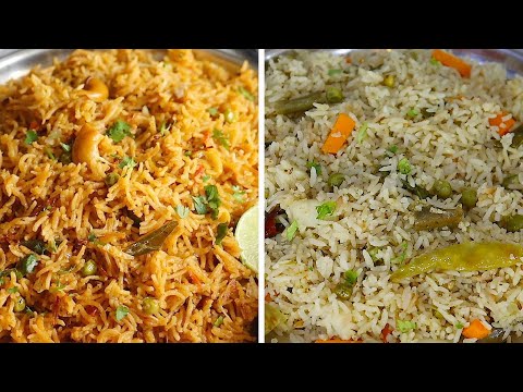 గ్రేవీతో పనిలేకుండా తక్కువ ఖర్చులో ఎంతో రుచిగా చేసుకొనే రెండు పులావ్ రిసిపీస్😋 Veg Pulao👌Veg Biryani