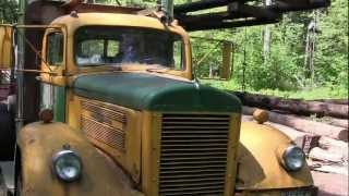 preview picture of video 'Log Truck Pomeroy Farm 4'