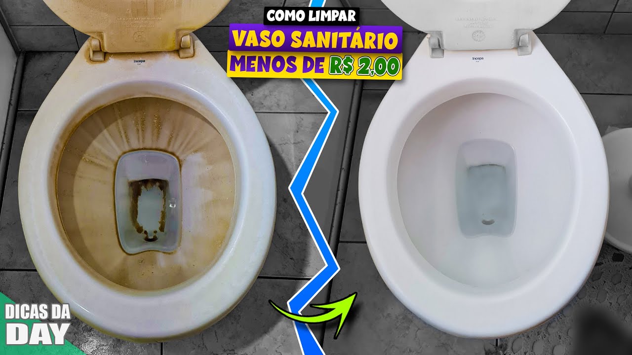 COMO LIMPAR VASO SANITÁRIO SEM USAR PRODUTOS QUÍMICOS, ENCARDIDO E COM CROSTA POR MENOS DOIS REAIS