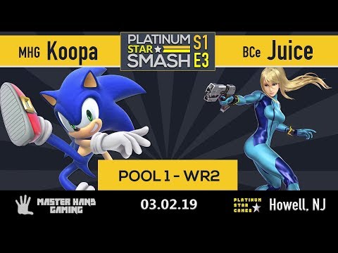 Platinum Star Smash S1:E3 - MHG | Koopa (Sonic) vs BCe | Juice (ZSS) - Pool 1 WR2