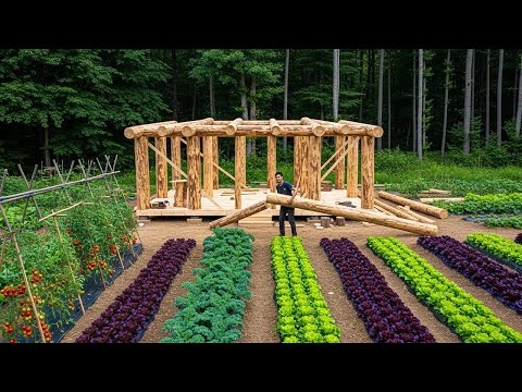 Exceptional skill: Man builds wooden house in 95 days.