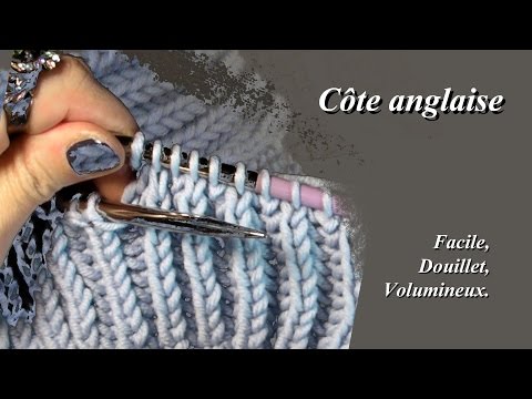 English rib or "Brioche stitch" Easy knitting stitch