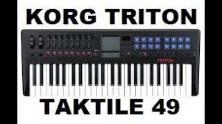 Video thumbnail for Korg Triton Taktile 49 midi controller/ stand-alone synth demo by Gearfacts