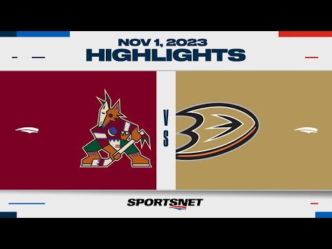 NHL Highlights | Coyotes vs. Ducks - November 1, 2023