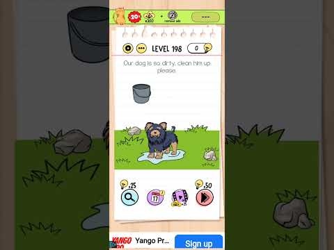Our dog is dirty clean him up - Brain Test - Level 198
