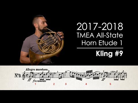2017-2018 TMEA All State Horn Etude 1 - Kling No. 9