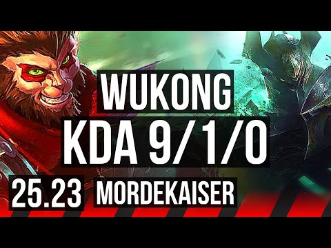 WUKONG vs MORDEKAISER (TOP) | 9/1/0 | EUW Master | 25.23