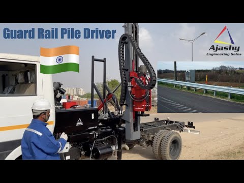 Guard rail/ solar pile driver