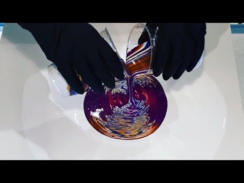 Amazing 3D - Galaxy Pour/Kiss Pour with MIX Pouring Medium - Acrylic Pouring