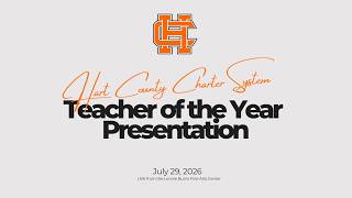 2026 Hart County Charter System Teacher of the Year Presentation (LIVE from the Lonnie Burns FAC)