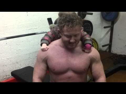 Jamie Burke w/ 2 yr old apprentice osteopath