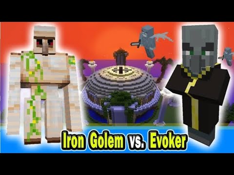 Epic Minecraft Build Battle: Iron Golems VS Evokers! 🤯