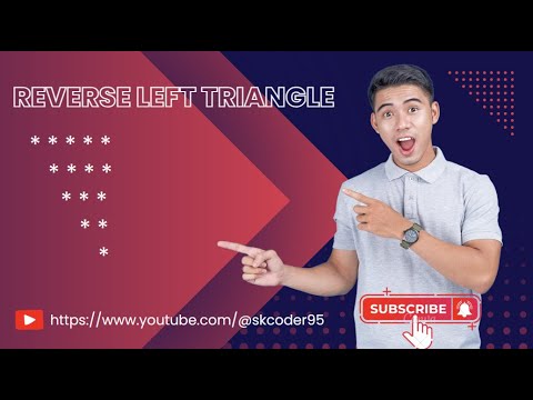 Reverse Left Triangle Pattern Print Using Java Sk Coder