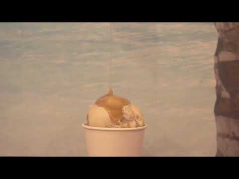 Homemade ice cream hot caramel waffle bowls