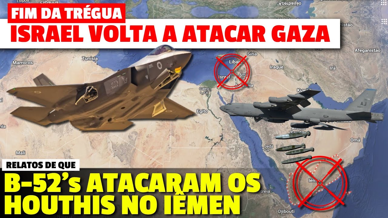 ESCALADA no Oriente Médio: Israel volta a bombardear Gaza / B-52 atacaram o Iêmen (não confirmado)