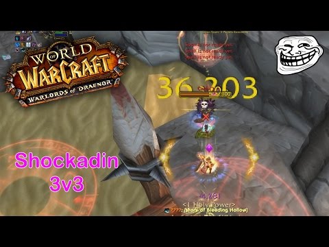 WoW WoD 6.2 Holy Shockadin Arena 3v3: Killing God Comp in 30s (Offensive Shockadin Build)