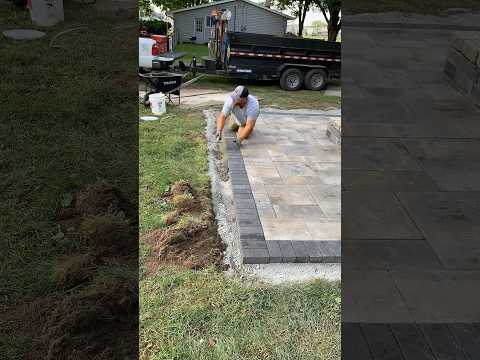 Perfect paver restraints every time 💪🏼 #landscaping #diy #howto #pavers #easymoney #patio