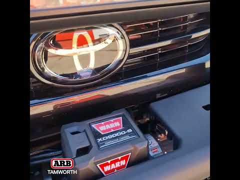 Toyota Hilux with ARB Sahara bar with built in LED light bar and Warn winch