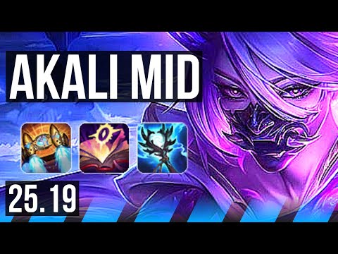 AKALI vs SYLAS (MID) | 13/1/2, Legendary | KR Challenger | 25.19