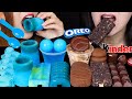 ASMR FROZEN BLUE RASPBERRY SHOT GLASSES OREO ICE CREAM BAR PLANET GUMMY NERDS ROPE DARK KINDER먹방
