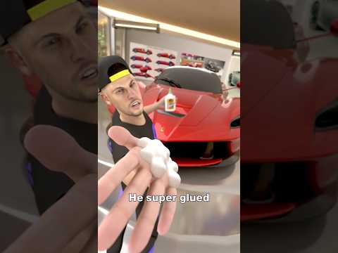 He Superglued Himself To A Ferrari 😳