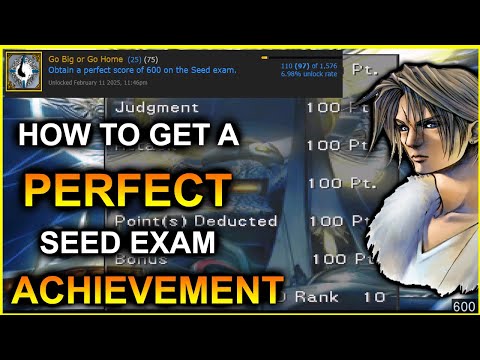FINAL FANTASY 8 (VIII) with ACHIEVEMENTS | How to get a PERFECT Seed Exam? Retro