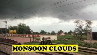 preview picture of video 'TVC Rajdhani Whines Dark Monsoon Clouds Shri Mahabir Ji'