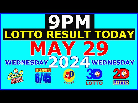 Lotto Result Today 9pm May 29 2024 (PCSO)