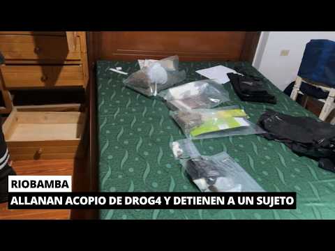 Allanan acopio de SSF y aprehenden a 1 sujeto en Riobamba