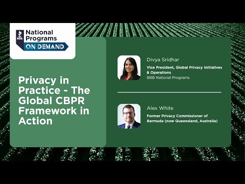 Privacy in Practice - The Global CBPR Framework in Action
