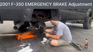 How to adjust EMERGENCY BRAKES on a 2001 F-350