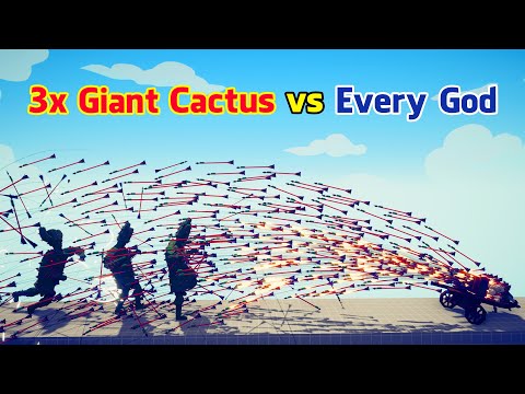 3x GIANT CACTUS vs EVERY GOD | TOTALLY ACCURATE BATTLE SIMULATOR