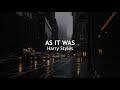 Harry Styles As It Was Letra En Inglés Y Español