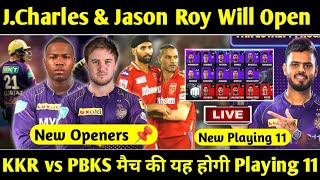 KKR Opener Batsman 2023 | Jason Roy & J.Charles | Big Changes In KKR Playing 11 | KKR vs PBKS