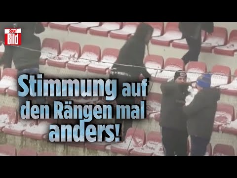 1. FC Nürnberg: Fan-Schneeballschlacht bei Testspiel in Prag | Viral daneben