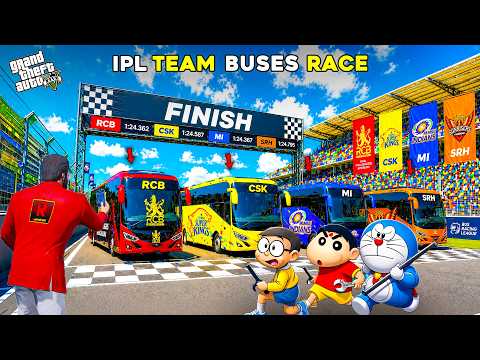 GTA 5 : Rampage & Shinchan🤣 IPL Team Buses Testing 🚌 Full Fun #bommalu #gta5telugu #rampageboy