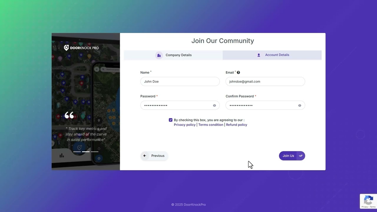 How to Create an Account in DoorKnock Pro