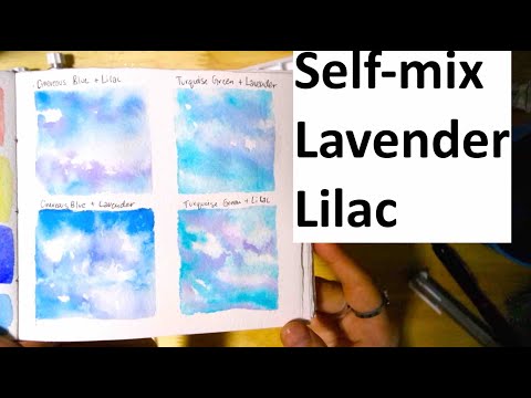 Watercolor - Self mix Lavender Lilac - Apply in skies