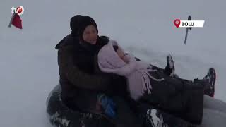 Abant Gölü Milli Parkı'nın Yamaçları Kayak Merkezi Oldu