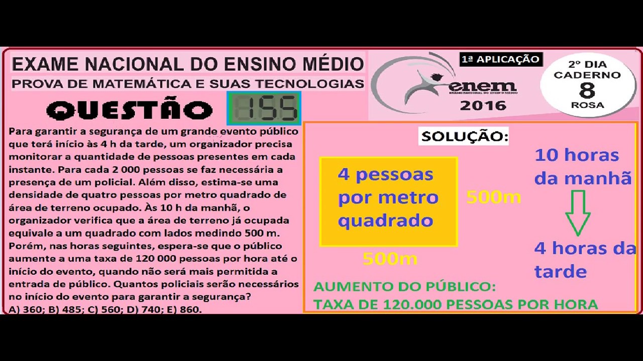 Para garantir a segurança de um grande evento público que terá início às 4 h da tarde um organizador