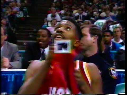 1991 NBA All Star Saturday Night full show - PART 2 - slam dunk, long distance shootout Charlotte NC