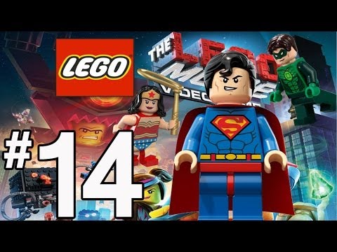 The Lego Movie Videogame Walkthrough - PART 14 - Superman, Green Lantern & Wonder Woman Help Out!