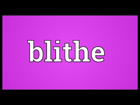 Blithe Meaning