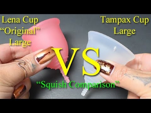 Lena Cup Original vs Tampax Cup LG "Squish" - Menstrual Cups