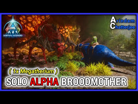 ARK Ascended Island - SOLO ALPHA BROODMOTHER vs 1x Megatherium - S3E26