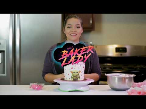 Baby Yoda cake | How to make| Valentines Day with That Baker Lady
