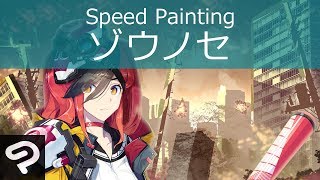 ゾウノセ ライブペインティングCLIP STUDIO PAINTで背景を描く@ホビージャパン半世紀祭り