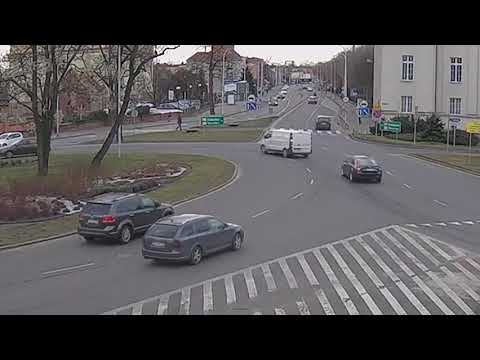 Kolizja na Rondzie Bankowym 18 lutego 2020