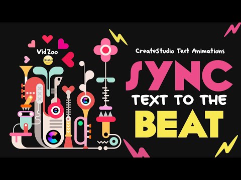 How to create stomp rhythmic intro, dynamic text animation, sync Text to the Beat in CreateStudio