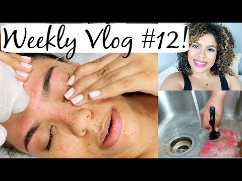 How I Wash my Brushes, 1st Time Eyebrow Threading, Packing for Vacation | WEEKLY VLOG 12 Video